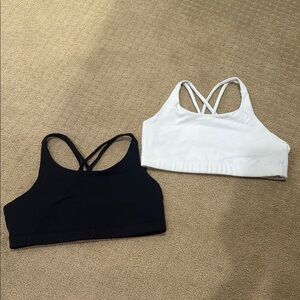 Women's Black and White Sports Bras